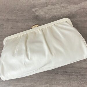 HL vintage Elegant White Clutch Bag